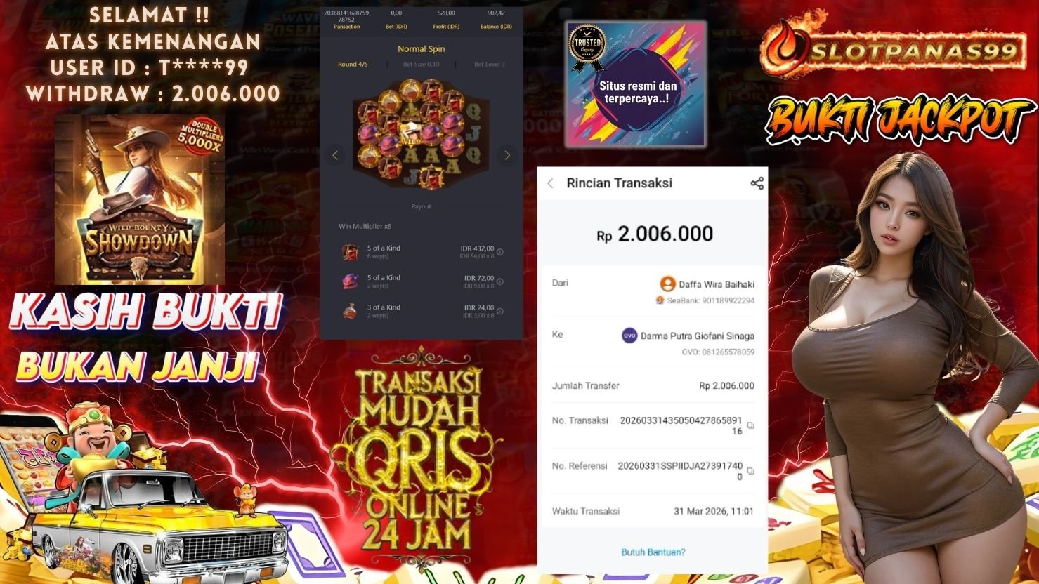 SLOTPANAS99 JACKPOT SLOT WILD BOUNTY SHOWDOWN